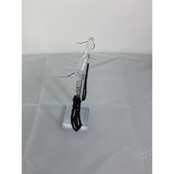 Black Beaded Necklace & Earring Set By Paparazzi - Picture 7 of 7